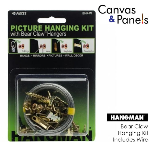 Canvas Hanger | Bear Claw Hanging Kit With Wire | 45 Pcs