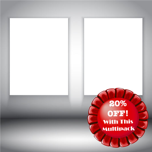 Extra Large Blank Artist's Canvas Double Pack | 2m x 1m | XL Rectangular Canvas | Multipack x2